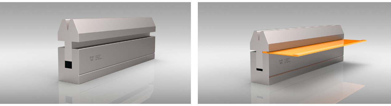 Diagram of sectionalized Tailor-made flattening tools