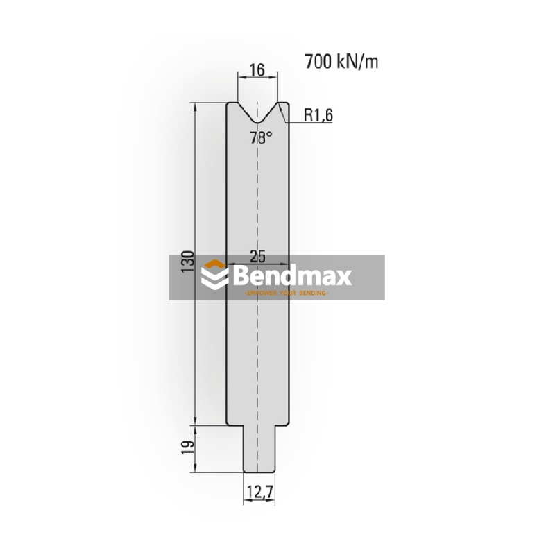 LVD press brake big single die 26266