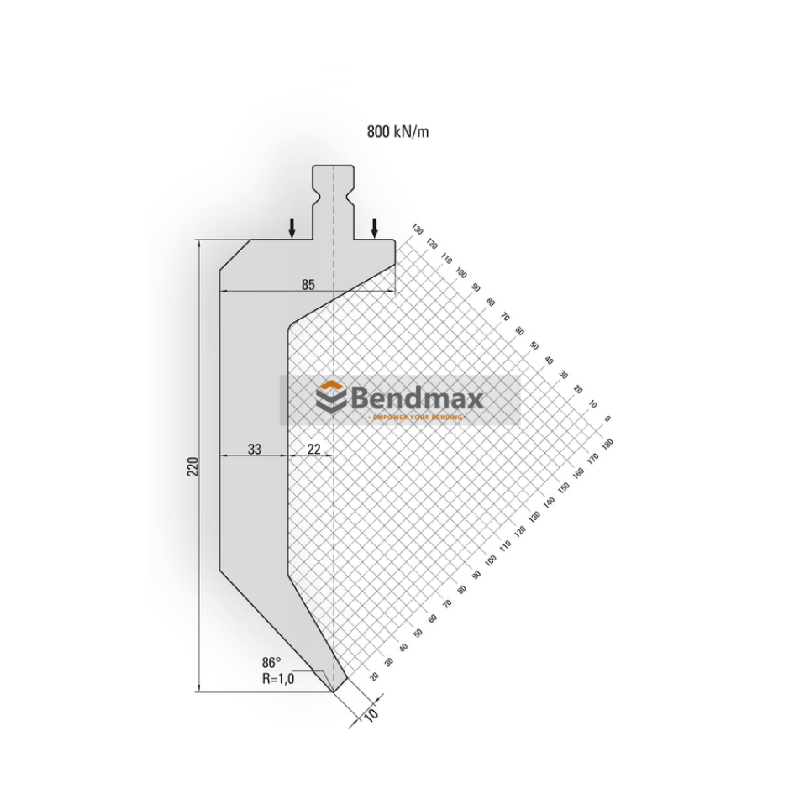  trumpf press brake tool-narrow acute punches 